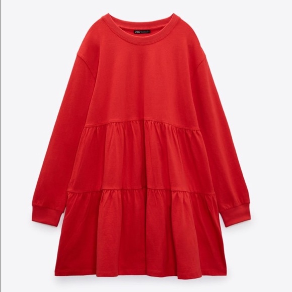 ZARA SHORT TIERED MINI DRESS - Picture 6 of 11